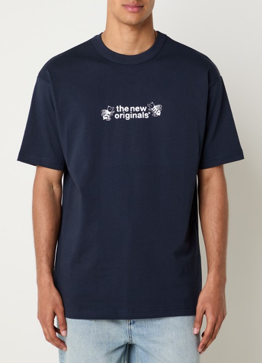 The New Originals Flying Bees T-shirt met front- en backprint - achterkant 3 donkerblauw