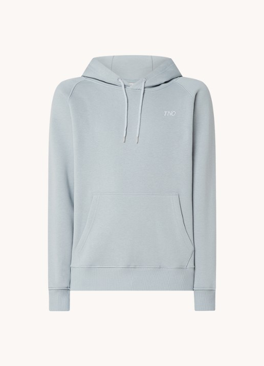 The New Originals Hoodie met logo- en backprint - voorkant blauwgrijs
