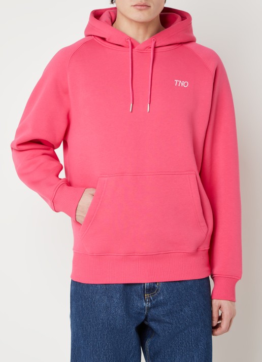 The New Originals Hoodie met logo- en backprint - achterkant koraalroze