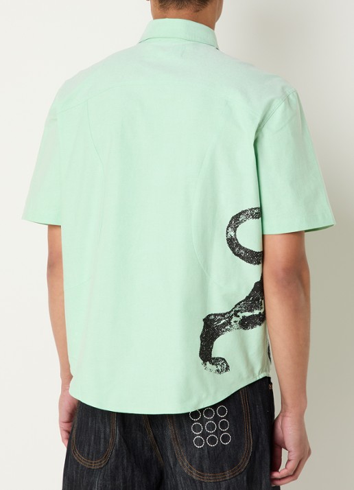 The New Originals Lion Curve regular fit overhemd met print - achterkant 2 mint