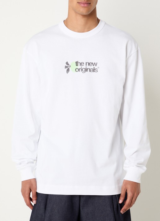 The New Originals The Netherlands Stamp longsleeve met logo- en backprint - achterkant 4 wit