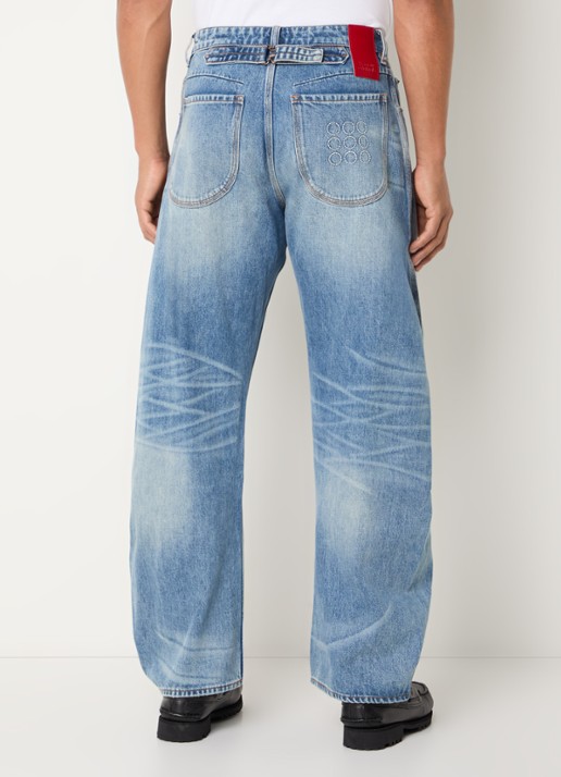 The New Originals Twisted Seam loose fit jeans met medium wassing - achterkant 3 indigo