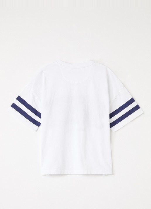 The New Society Daylily T-shirt met print - achterkant wit