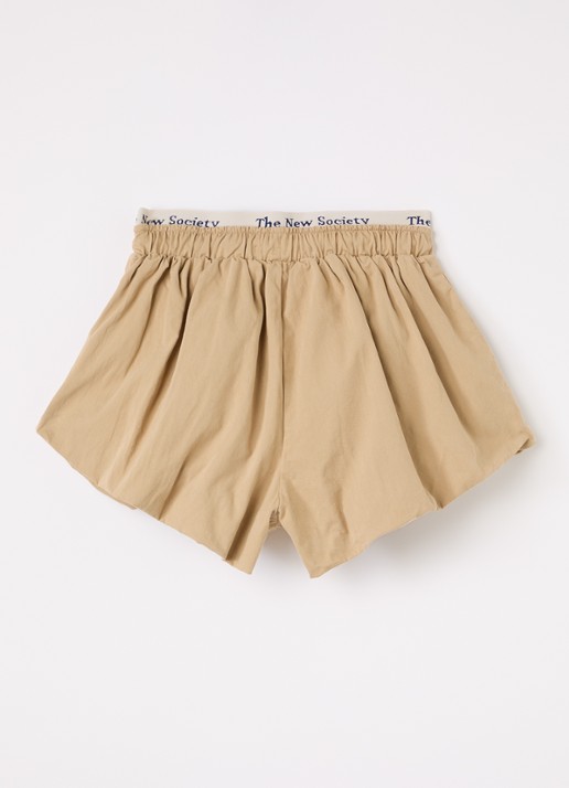 The New Society Gorse wide fit korte broek met steekzakken - achterkant 2 beige
