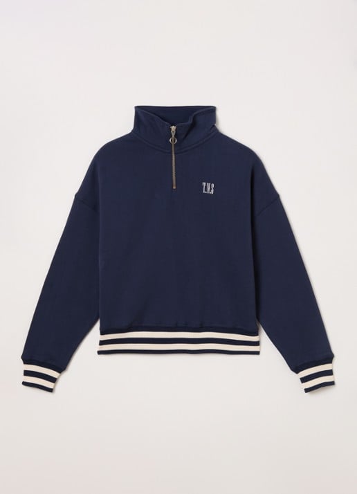 The New Society Mochi sweater met opstaande kraag