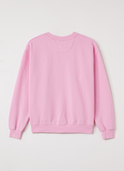 The New Society Sweater met logoprint - voorkant 3 lila