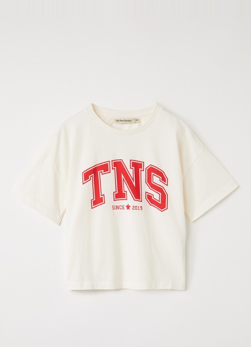 The New Society Tansy T-shirt met logoprint
