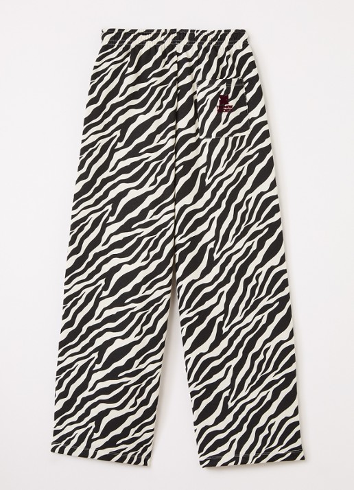 The New Society Wide fit joggingbroek met zebraprint - voorkant 3 multicolor