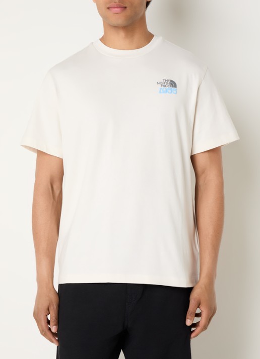 The North Face 1966 Flora T-shirt met logo- en backprint - achterkant 4 creme