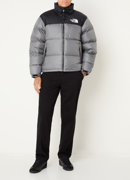 The North Face 1996 Retro Nuptse puffer jack met donsvulling  - voorkant 4 grijs