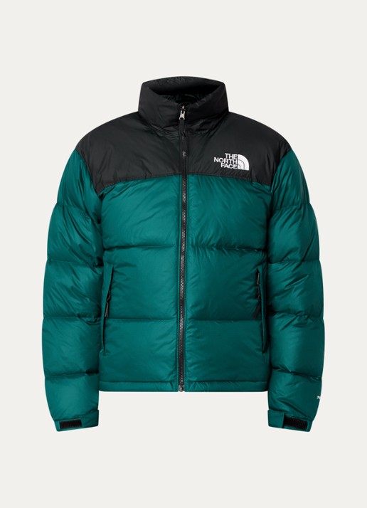 The North Face 1996 Retro Nuptse puffer jack met donsvulling  - voorkant turquoise