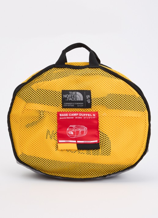 The North Face Base Camp Duffel S weekendtas met verstelbare schouderriem - detail 4 geel