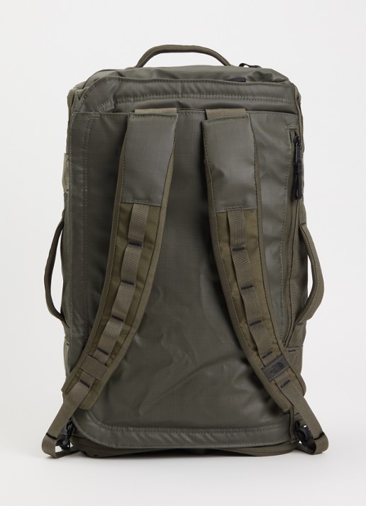 The North Face Base Camp Voyager 32L rugzak met 15 inch laptopvak - achterkant donkergroen