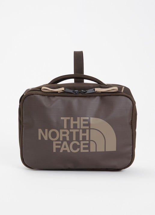 The North Face Base Camp Voyager toilettas met logo - voorkant donkerbruin