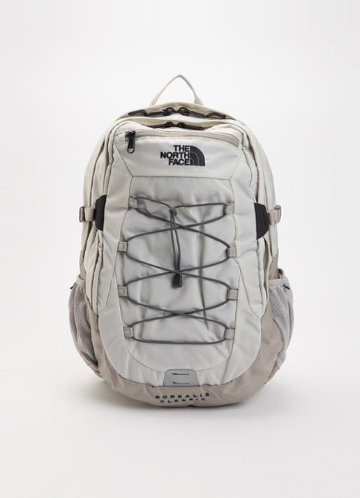 The North Face Borealis Classic rugzak met 15 inch laptopvak - voorkant lichtgrijs