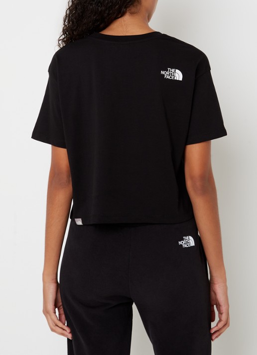 The North Face Cropped T-shirt met logo - achterkant 3 zwart