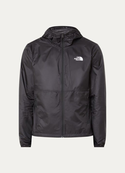The North Face Cyclone windjack met capuchon en ritszakken - voorkant 3 zwart