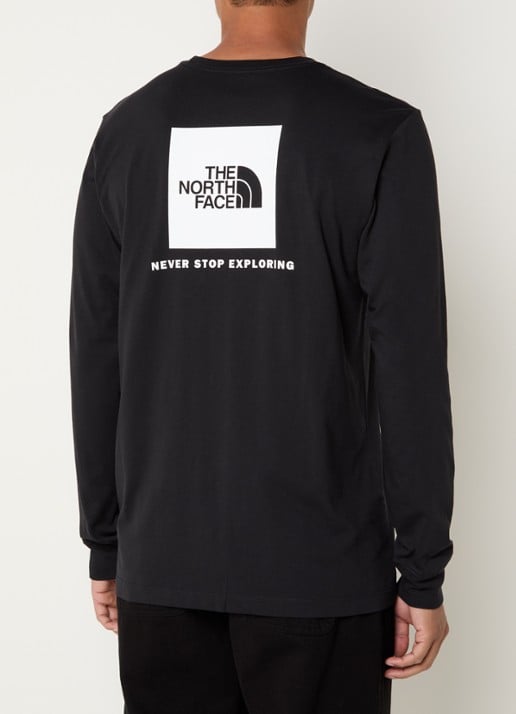 The North Face Evolution longsleeve met logo- en backprint - detail 3 zwart