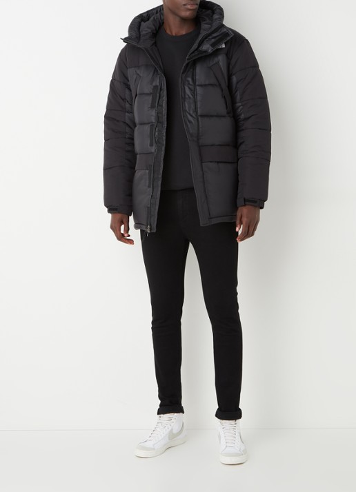 The North Face Himalayan gewatteerde jas met ritszakken - voorkant 3 zwart
