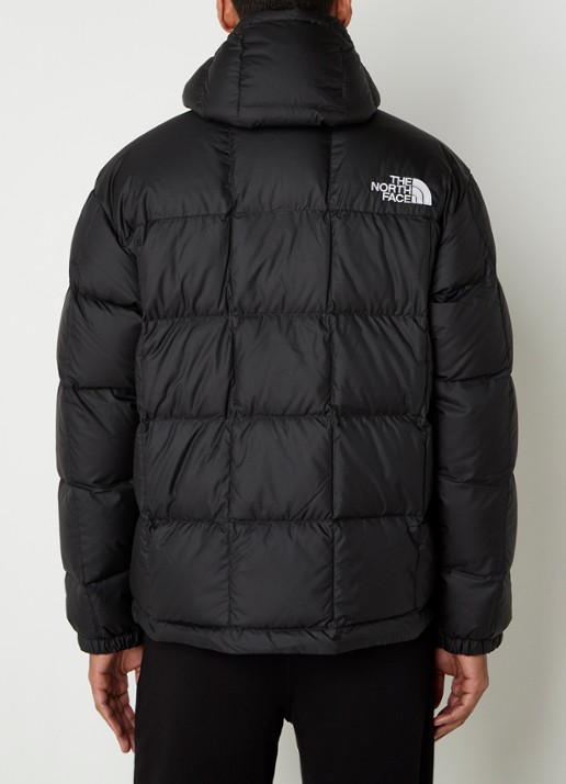 The North Face Lhotse puffer jack met donsvulling en logo - achterkant zwart