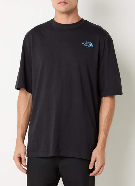 The North Face Liquid Box T-shirt met logo- en backprint - achterkant 4 zwart