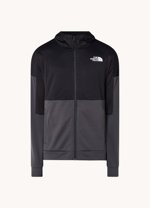 The North Face Mountain Athletics sweatvest van fleece met ritszakken en structuur  - voorkant antraciet