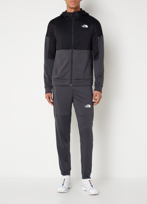 The North Face Mountain Athletics sweatvest van fleece met ritszakken en structuur  - voorkant 2 antraciet