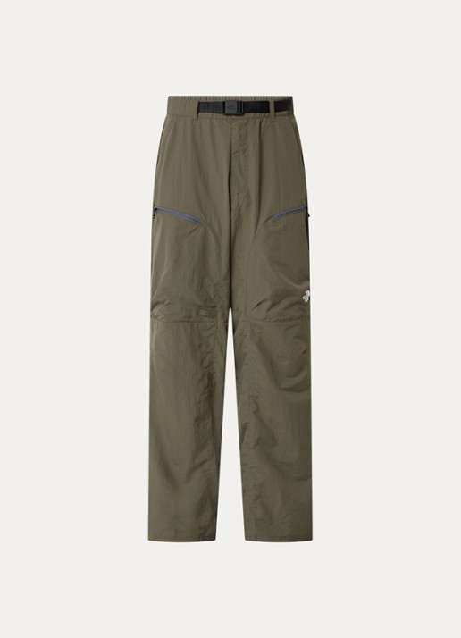 The North Face NSE loose fit cargobroek met ceintuur - voorkant 4 legergroen