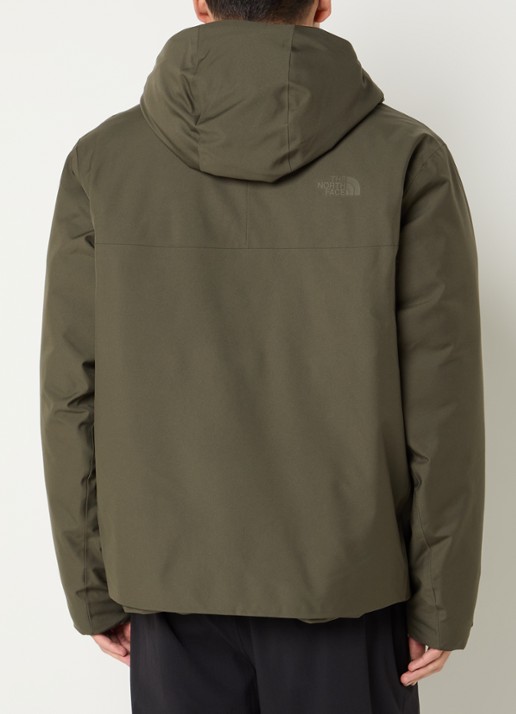 The North Face Range gewatteerd jack met donsvulling en capuchon - achterkant 4 olijfgroen