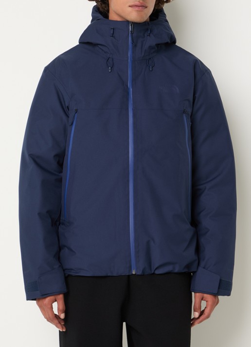 The North Face Range gewatteerd jack met donsvulling en capuchon - detail donkerblauw