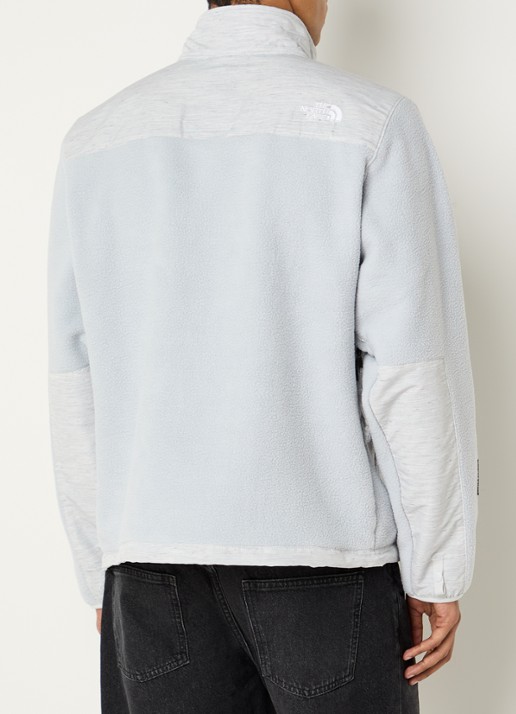 The North Face Re-grind Denali jack van fleece met gemêleerd dessin - achterkant grijsmele