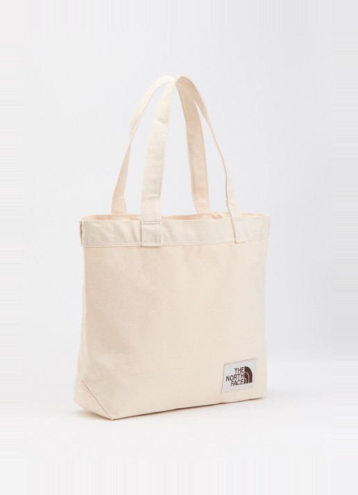 The North Face Shopper van canvas met logo  - achterkant 5 beige