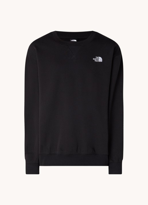 The North Face Sweater met logo- en backprint - voorkant 2 zwart