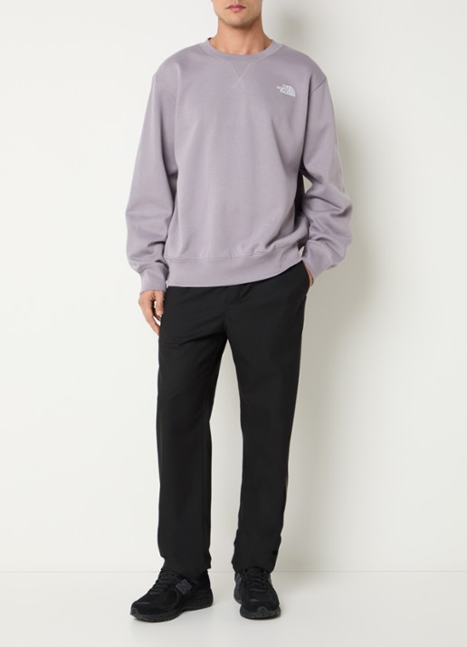 The North Face Sweater met logo- en backprint - voorkant 4 lichtpaars