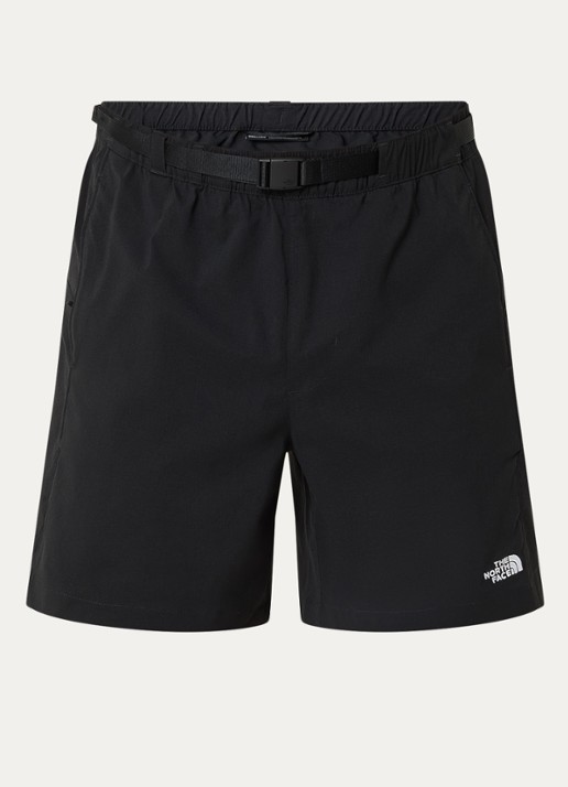 The North Face Wide fit korte broek met logoborduring - voorkant 2 zwart