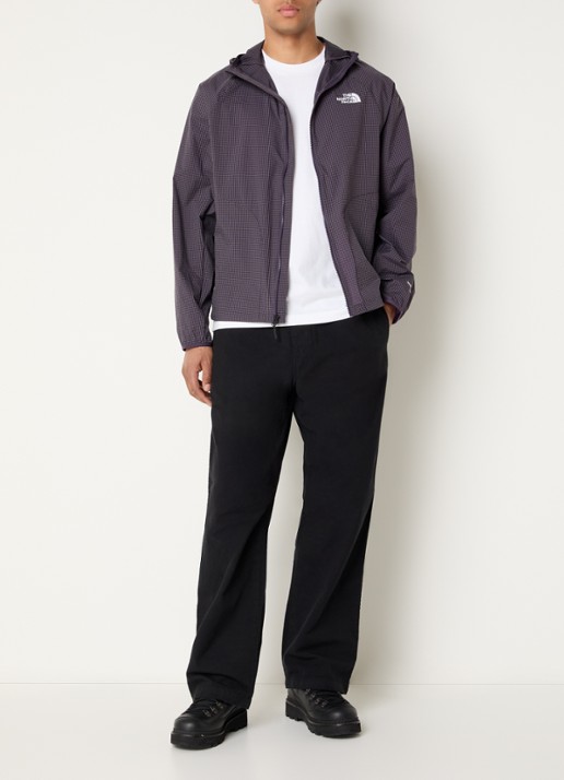 The North Face Windjack met capuchon en ritszakken - voorkant 4 paars