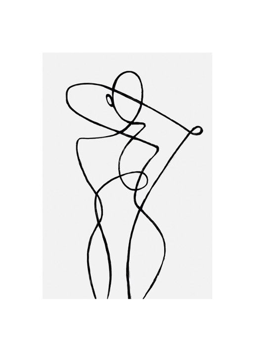 THE POSTER CLUB Antibes, Peytil print - voorkant zwart