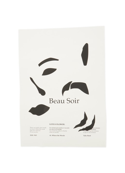 THE POSTER CLUB Beau Soir, Lucrecia Rey Caro print - voorkant creme