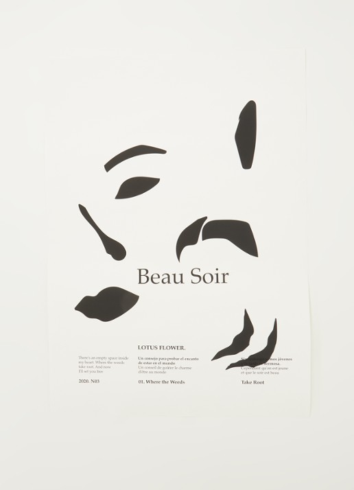 THE POSTER CLUB Beau Soir, Lucrecia Rey Caro print - voorkant 2 creme