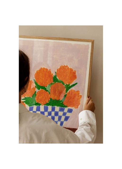 THE POSTER CLUB Carla Llanos, Orange Flowers print - detail 3 multicolor