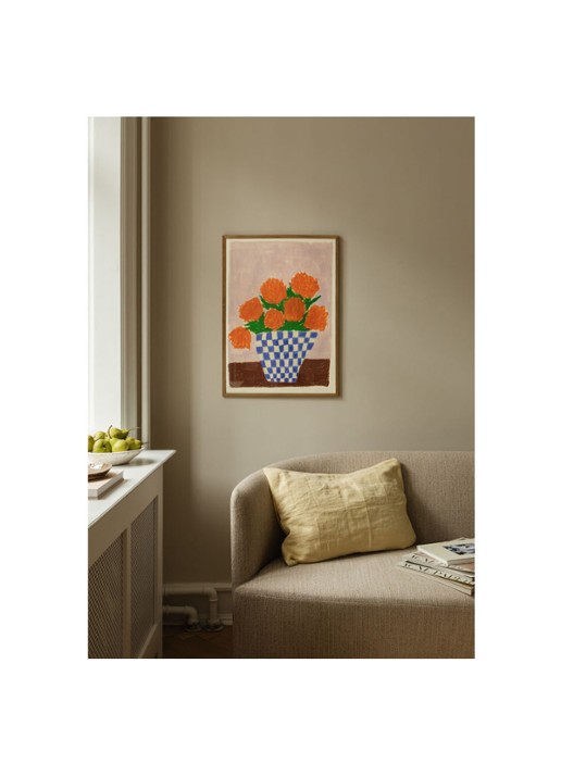 THE POSTER CLUB Carla Llanos, Orange Flowers print - voorkant 6 multicolor