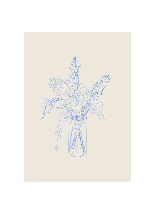 THE POSTER CLUB Flower Study, Chloe Purpero Johnson print