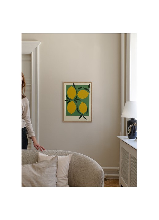 THE POSTER CLUB Green Lemon, Anna Mörner print - voorkant 3 groen