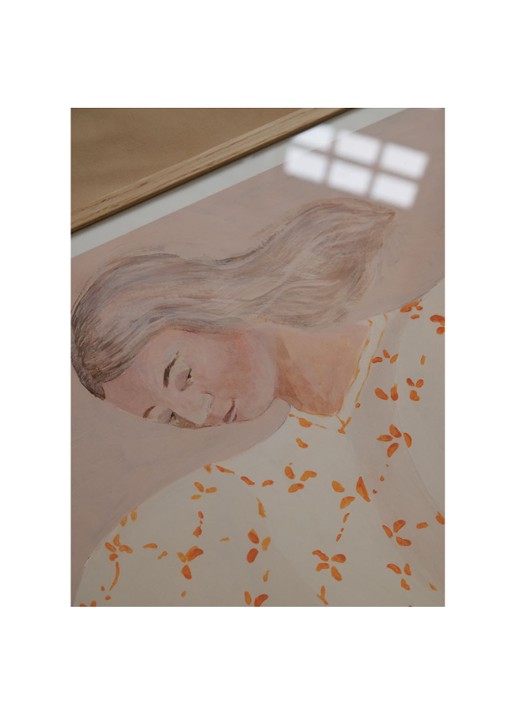 THE POSTER CLUB Secret Notes, Sofia Lind print - detail taupe