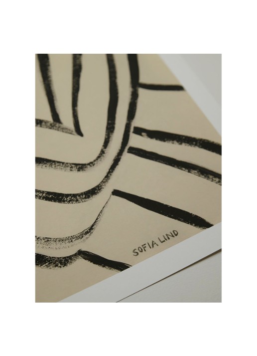 THE POSTER CLUB Waiting, Sofia Lind print - detail beige
