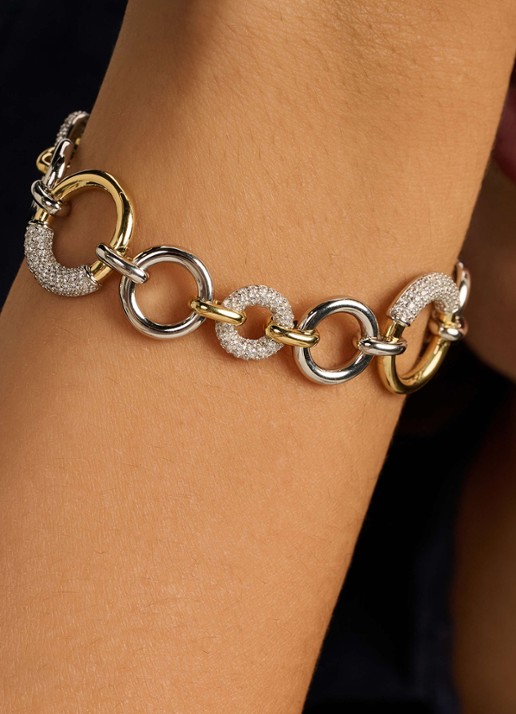 TI SENTO - Milano Armband met zirkonia 23102ZY - voorkant 2 zilver