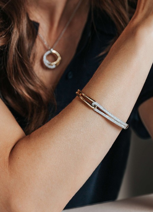 TI SENTO - Milano Bangle 23085ZY - voorkant 4 goud