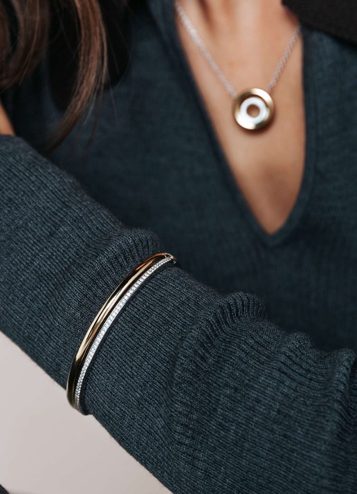 TI SENTO - Milano Bangle 23086ZY - voorkant 4 goud