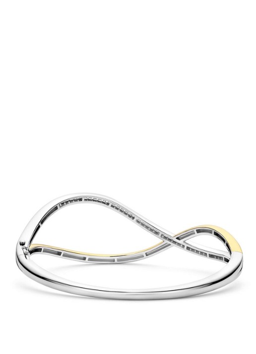 TI SENTO - Milano Bangle met zirkonia 23101ZY - detail zilver