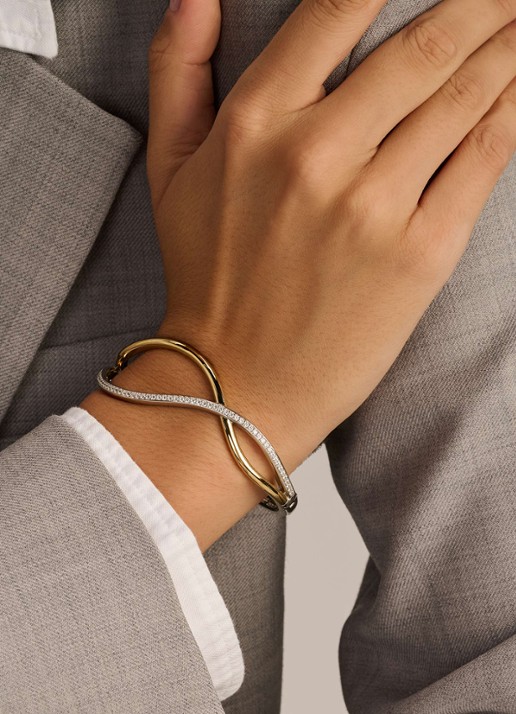 TI SENTO - Milano Bangle met zirkonia 23101ZY - voorkant 7 zilver